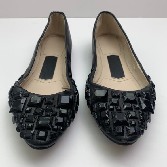Zara Black Gem Ballet Flats - Picture 3 of 11